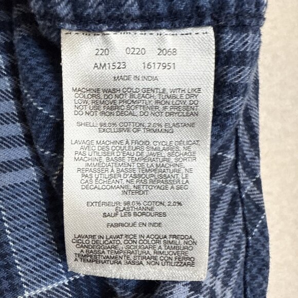 Columbia Button Down Shirt Men's Extra Large Blue Plaid Flannel Outdoor/Casual - Picture 6 of 9